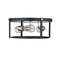 Z-Lite Halcyon 3 Light Flush Mount, Matte Black 723F15-MB+CH - alternate 4